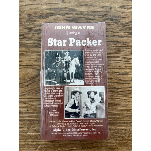 Star Packer VHS 1934 Western John Wayne Yakima Canutt George Hayes New Sealed - Picture 2 of 4